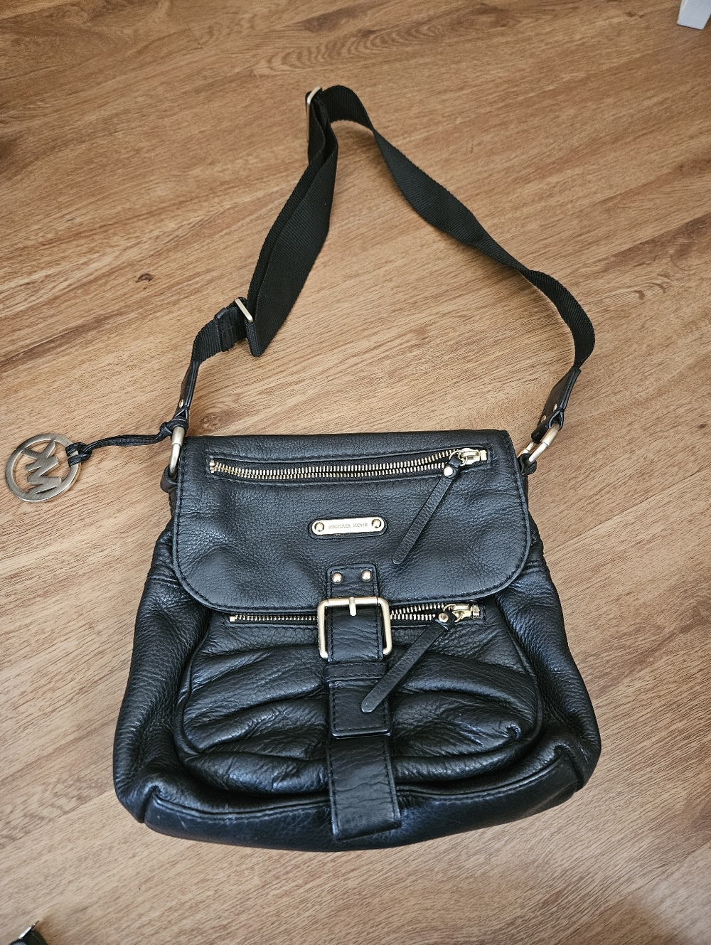 Michael Kors Black Leather Crossbody Bag